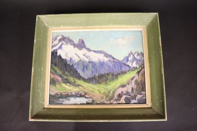 R. DORANGE ( XXe siècle ) Paysage montagneux