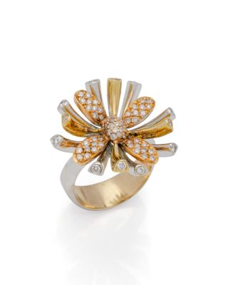 une bague en or et diamants, par van cleef