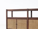 an image of a sideboard with two drawers and a basket on top of it
