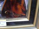 a picture of a painting of a horse in a picture frame