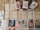 a lot of cards and postcards on the table