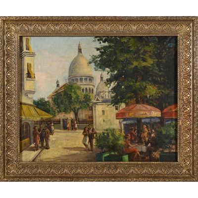 BEYLY. ECOLE FRANCAISE XXè. « Paris, Place du Tertre et Sacr…