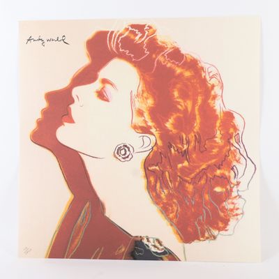 un gros plan sur un tableau représentant une femme aux cheveux roux