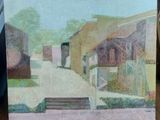 une image d'une peinture d'une rue dans une ville