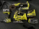 a lot of tools that are sitting on the floor