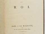 an open book with a black and white title on it
