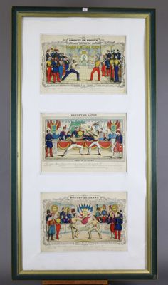 Lot de trois BREVETS de POINTE, de BATON et de CANNE (vierge…