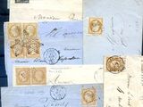 many different types of stamps on this piece of paper