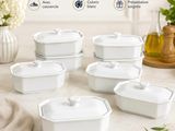 lot de 8 petits plats blancs en porcelaine