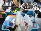 a table with a bunch of items on it