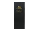 a black box with a gold logo on the front of it