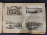 an old photo of a book with pictures of buildings and bridges