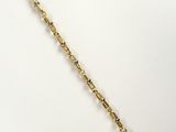 gold plated bracelet with a blue glass bead and a gold chain