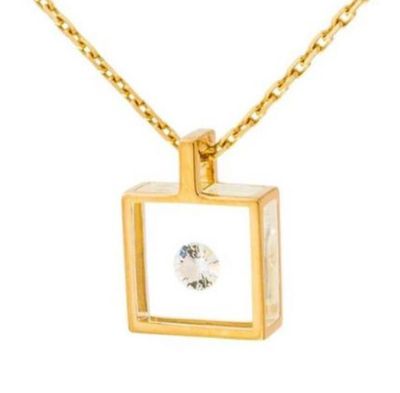 Pascal MORABITO Pendentif Micro carré en or jaune 18K (750°/… - Photo 1