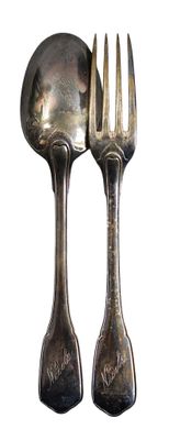 COUVERT en argent 925/1000 gravé "Nicole", poids : 157 gramm… - Photo 1