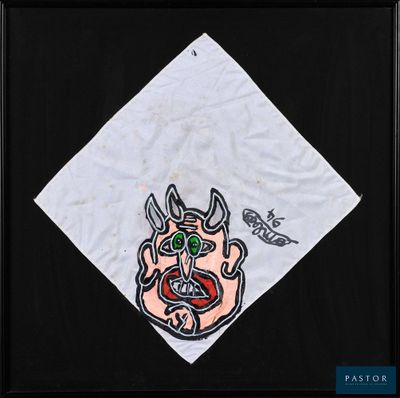an image of a piece of paper with a drawing of a demon on it