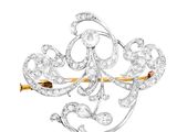 une broche en diamants et or, signée Van Cleef