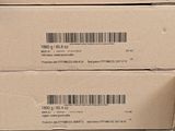 three boxes of apple products stacked on top of each other