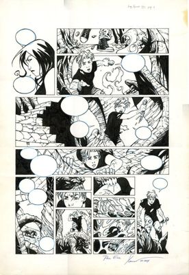 une page de bande dessinée contenant une bande dessinée