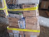 many boxes stacked on top of each other on a dolly