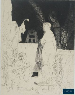 une image représentant un dessin en noir et blanc d'un homme et d'une femme assis à une table