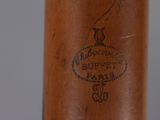 a close up of a baseball bat with a logo on it