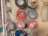 many wires and wires on the wall of a room