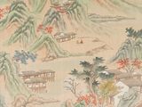 une peinture accrochée au mur d'un village chinois