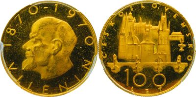 an image of a gold coin with a picture of a man ' s face
