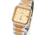 an image of a gold and silver watch on a white background