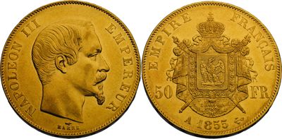 une pièce d'or « sovereign » à l'effigie du roi George II