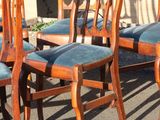 many chairs that are lined up in a row