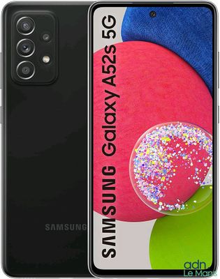 the back of a black samsung galaxy a35 with sprinkles on it