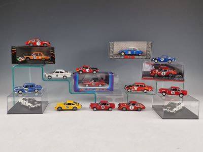 a lot of toy cars that are on display