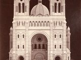 une vieille photo d'une maquette d'église