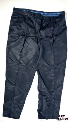 GIANFRANCO FERRÉ (GFF) - Pantalon homme bleu foncé en lin et…