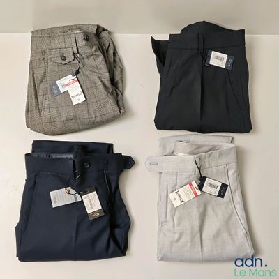 Lot de 4 pantalons IZAC, T.38 - NEUFS - TVA Récupérable - Ce…