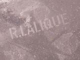 a black and white photo of a sign on the ground