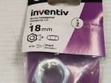 two pieces of purple tape on a white table
