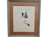 an image of a painting of a cat on a white background