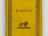 un vieux livre jaune sur lequel figure l'image d'un lion