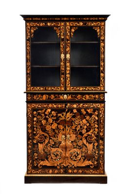 an image of a cabinet with a floral design on the front