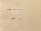the front cover of a book with a black and white image of the title