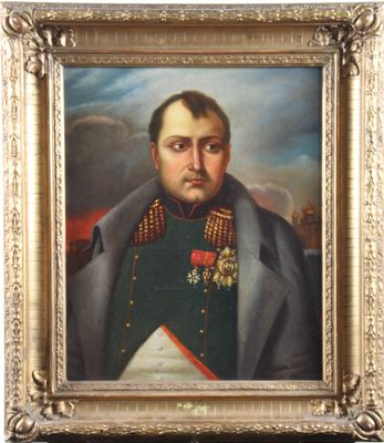 portrait d'un homme en uniforme militaire dans un cadre doré