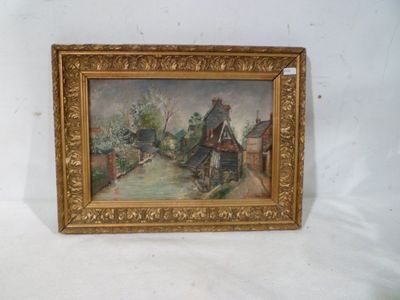 an image of a painting of a man on a horse drawn carriage