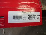 a red box that has a barcode on it