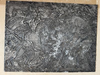 Pierre AMBROGIANI (1907-1985), attribué à. "Les paysans". Ma…