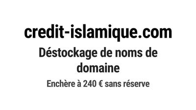 Nom de domaine credit-islamique.