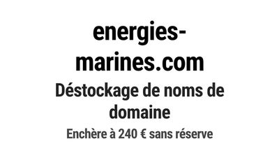 Nom de domaine energies-marines.