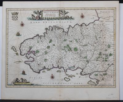 an old map of the island of guernsey in the middle of the 18th century